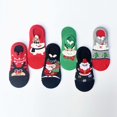 thumbnail image 5 of Christmas Socks Unisex Festive Cartoon Holiday Cozy Mid Calf Socks Winter with Patterns Ideal Family Comfortable Men Womens Crew Socks Red, 5 of 8
