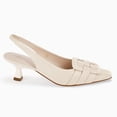 thumbnail image 2 of Women Sling Back Kitten Heels Low Dress Shoes Slingback Pumps Pointed Closed Toe Comfortable Party Office Sandals, 2 of 4