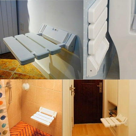 Bathroom Shower Seat Wall Mounted Foldable Stool Folding 