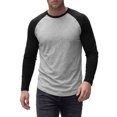 thumbnail image 5 of INSPIRE CHIC Men's Raglan T-Shirt Long Sleeve Crewneck Casual Baseball T-Shirts XL Light Gray, 5 of 6