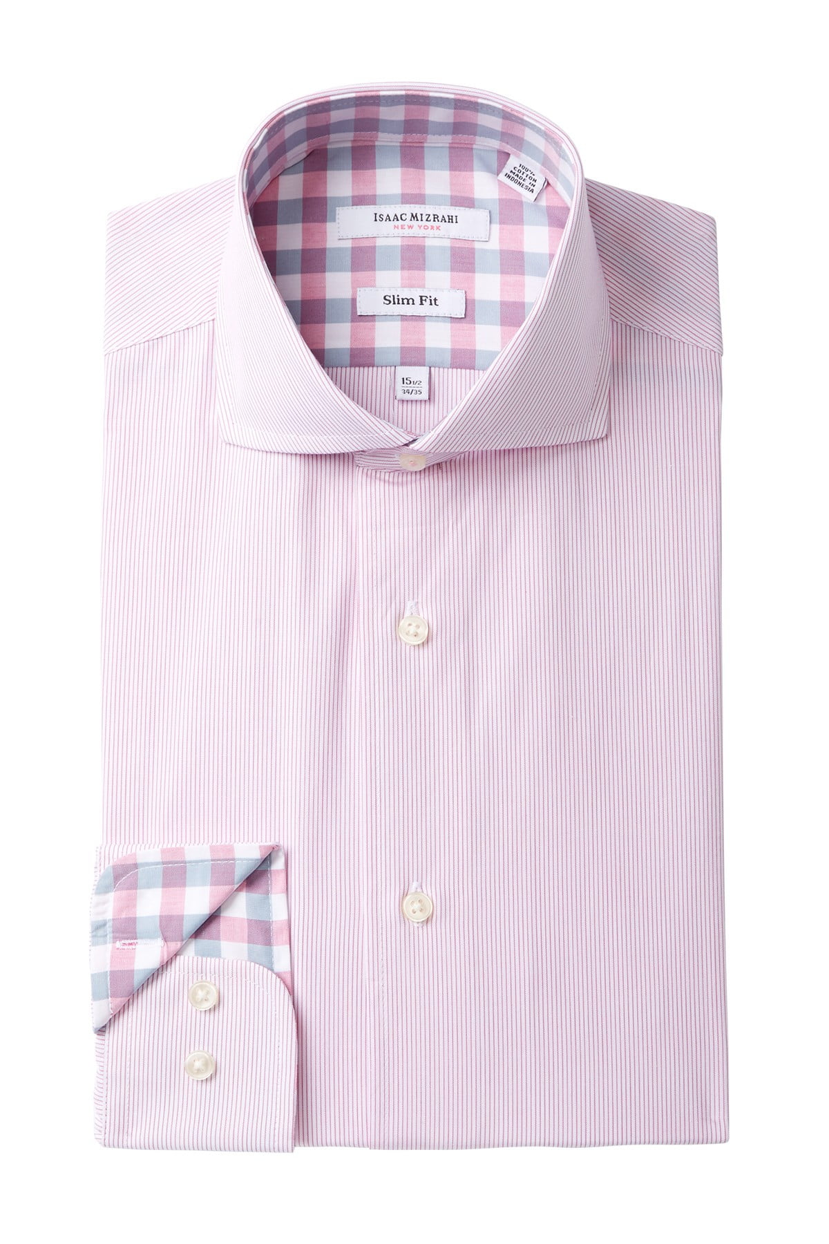 Isaac Mizrahi Men's Slim Fit Long Sleeve Dress Shirt - Walmart.com