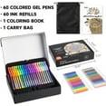 thumbnail image 3 of Shuttle Art Gel Pens, 120 Pack Gel Pen Set Packed in a Box, 60 Unique Colors with 60 Refills for Adults Coloring Books Drawing Doodling Crafts Scrapbooking Journaling, 3 of 8