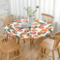 thumbnail image 3 of Round Picnic Table Cloth 100% Waterproof & Oil Proof, Elastic Fitted Table Cover for 36"-44" Round Tables, for Dining, Camping, Outdoor, 3 of 7