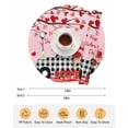 thumbnail image 6 of 13 Inch Round Placemats Set of 4, Valentine's Day Non Slip Heat Insulation PP Table Mats, Ombre Pink Love Tree Truck Roses Plaid Washable Place Mats for Kitchen Dining Party Table Decor, 6 of 7