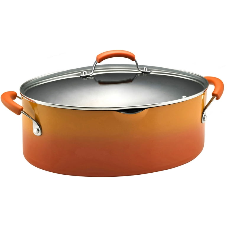 Rachael Ray Hard Anodized Nonstick 8 qt. Covered Oval Pasta Pot 