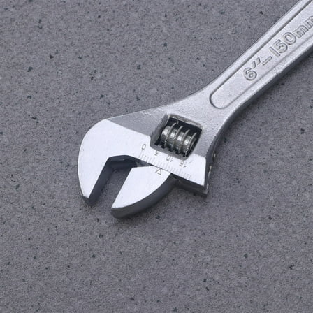 FUEENIRVA Universal Adjustable Wrench Steel Silver 1Pack