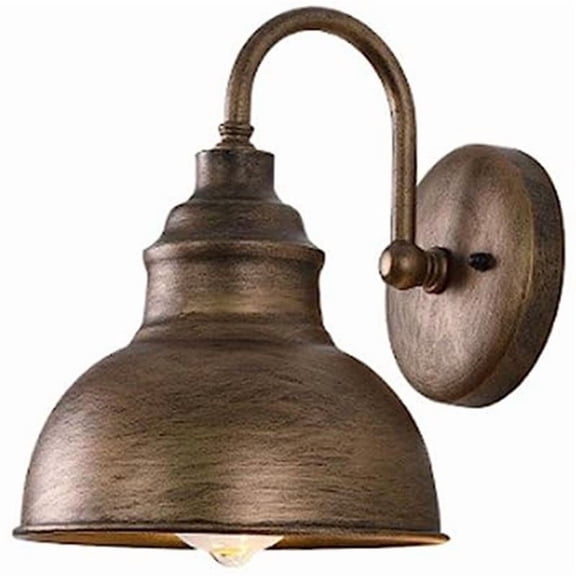Vintage Wall Sconce Gooseneck Barn Flat Light Industrial Vintage Farmhouse Wall Sconce Outdoor Waterproof (Bronze)