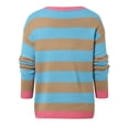 thumbnail image 4 of Daznico Womens Sweater,Women's Pullover Flower Long Sleeved Crew Neck Sweater-Khaki-L, 4 of 8