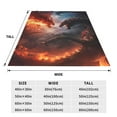 Zufioo Fire Sky Dragon Fleece Blanket Queen Size,Plush Bed Blanket