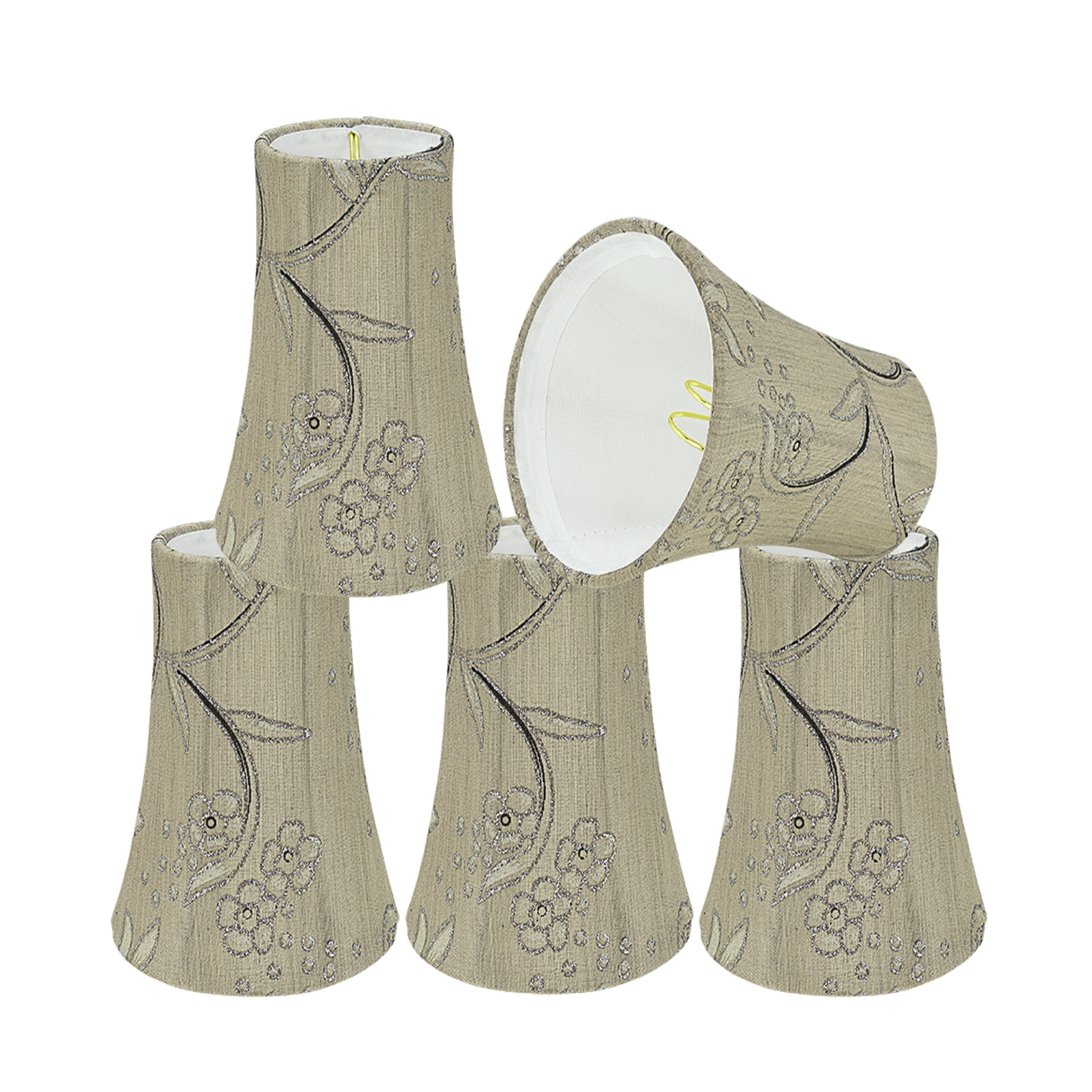 Aspen Creative 302505 Small Bell Shape Chandelier ClipOn Lamp Shade