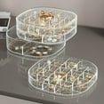 thumbnail image 1 of Jewelry Organizer Box Transparent 3-Layer Jewelry Storage Container Stackable Dust-proof Space Saving Jewelry Display Holder with Lid for Earrings Bracelets Necklaces Rings  Transparent, 1 of 10