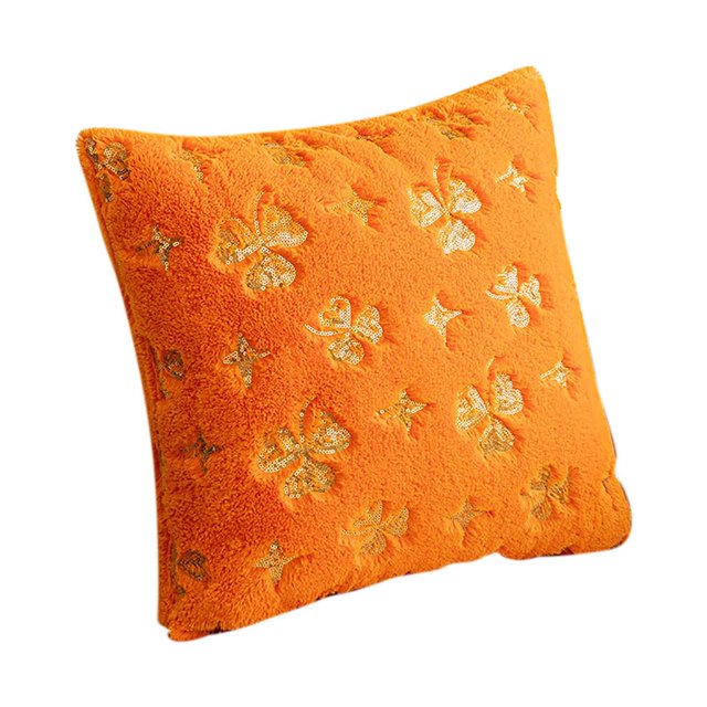 Funda de cojín decorativa de lentejuelas doradas | Funda de almohada con acento de San Patricio | Poliéster suave 45x45cm | Almohada de sofá cama con ventana francesa | Elástico respetuoso con la