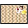 thumbnail image 2 of PinPix 27x19 Custom Cork Bulletin Board Multi Color Waves Poster Board Has a Fabric Style Canvas Finish, Framed in Multi Color Waves, by ArtToFrames (PinPix-565), 2 of 6
