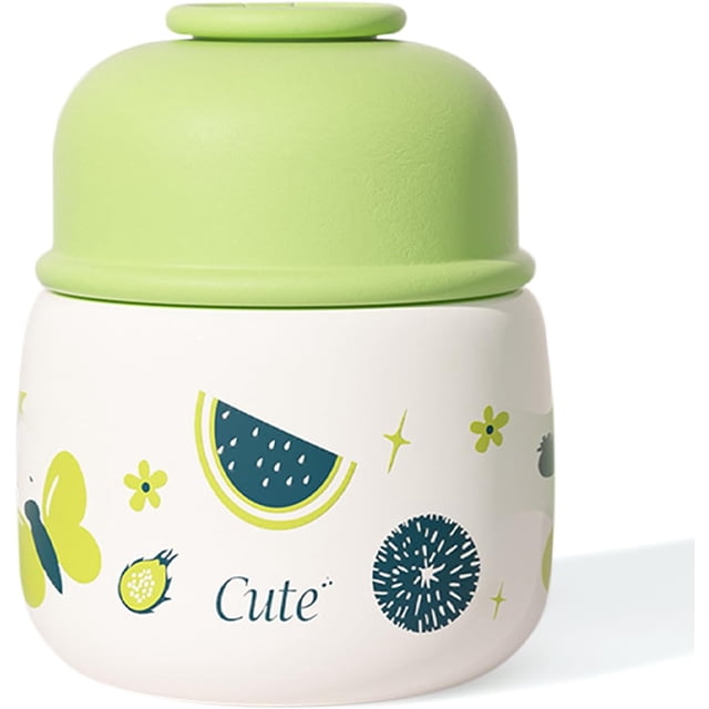 Hot Food Thermos, 500ml Insulated Lunch Box, 316 Stainless Steel with Bowl and Spoon, Handle, for Soup (Fruit World)