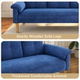 thumbnail image 5 of Noelse 69" Affordable 3-Seater Sofa Couch, Comfortable Velvet Loveseat with 7.5” Thick Cushions, Compact Couch for Living Room, Easy Assembly, Blue, 5 of 8