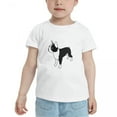 thumbnail image 2 of Boston Terrier Cartoon Cute Toddler T-Shirts for Boys Girls (White, Youth L), 2 of 5