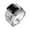 Silver, variant on Vintage Men Alloy Diamond Geometry Ring