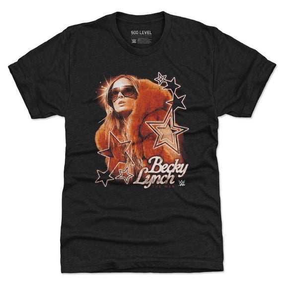 Men's 500 Level Heather Black Becky Lynch Vintage Premium Tri-Blend T-Shirt