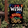 thumbnail image 3 of Yardvibe ABC 12x18 Inch Happy New Year Double Sided Garden Flag, Washable Spun Polyester Welcome Holiday Yard Flag for Outdoor Decor, 3 of 9