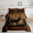 thumbnail image 2 of Feelyou Moose Elk Deer Bedding Comforter Set for Kid, Pine Tree Botanical Twin Comforter Sets, Farmhouse Animals Theme Reversible Bedding Set, Super Cozy Room Decor, 2-Piece, 2 of 8