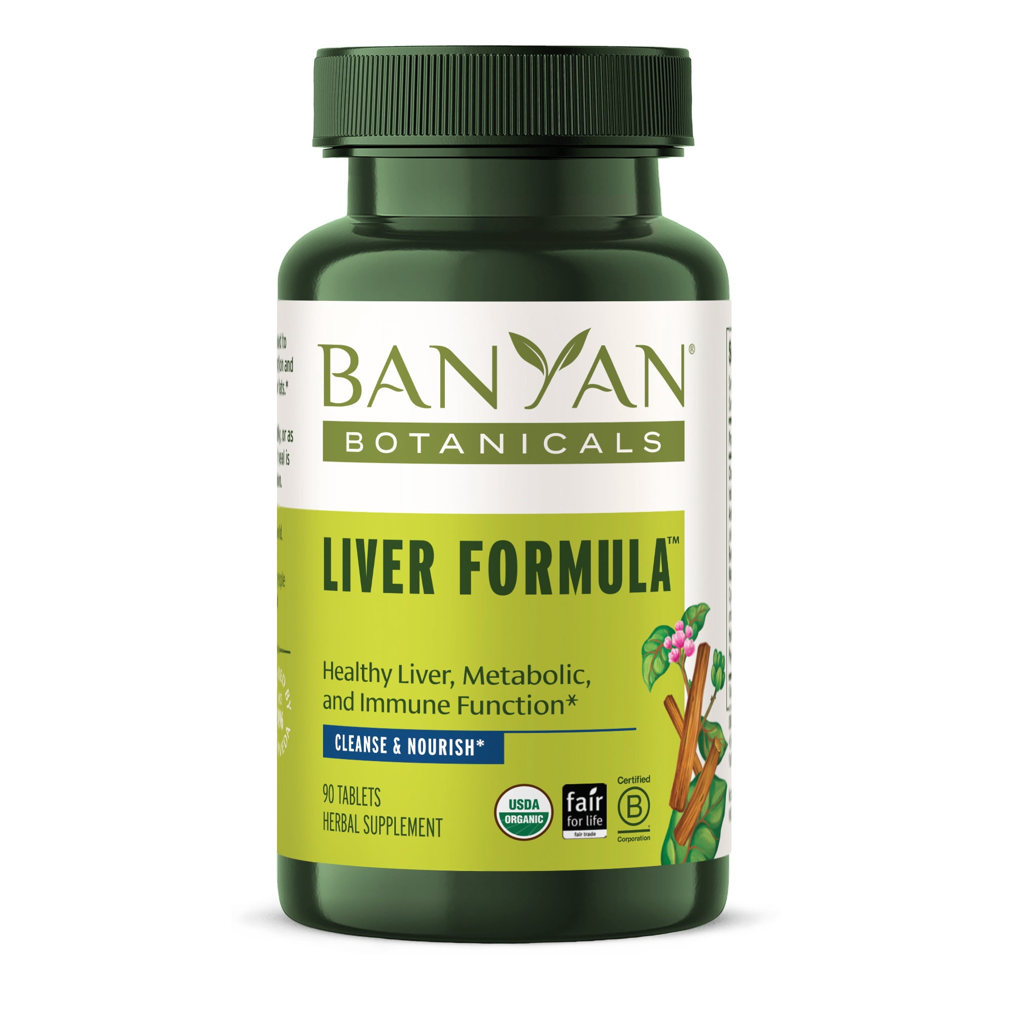 Banyan Botanicals Liver Formula – Organic Liver Support Supplement with Guduchi & Punarnava – Supports Liver Health & Natural Elimination of Toxins* – 90 Tablets – Non-GMO Sustainably Sourced Vegan