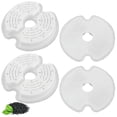 thumbnail image 1 of Muyoka Filtros de fuente de agua para gatos, 4 filtros de repuesto para fuente de mascotas, filtros redondos para fuente de gato con resina y carbón activo, alta compatibilidad para fuente de gato y p Muyoka Hogar, 1 of 7