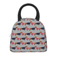 thumbnail image 3 of Vsdgher Insulated Lunch Bag Simple Bento Cooler Bag Lunch Tote Bag , Suitable for picnics, school, work (Dachshund Dog Heart Print ), 3 of 5