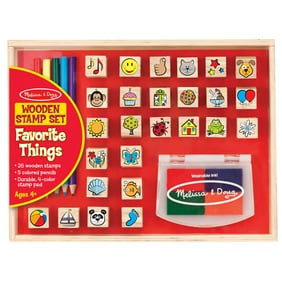 melissa & doug wooden alphabet stamp set
