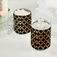 thumbnail image 2 of Yayeee 2 Pack Qtip Holder Bathroom Cotton Swab Canister with Lid Clear Dispenser Set, Black Geometric, 2 of 6
