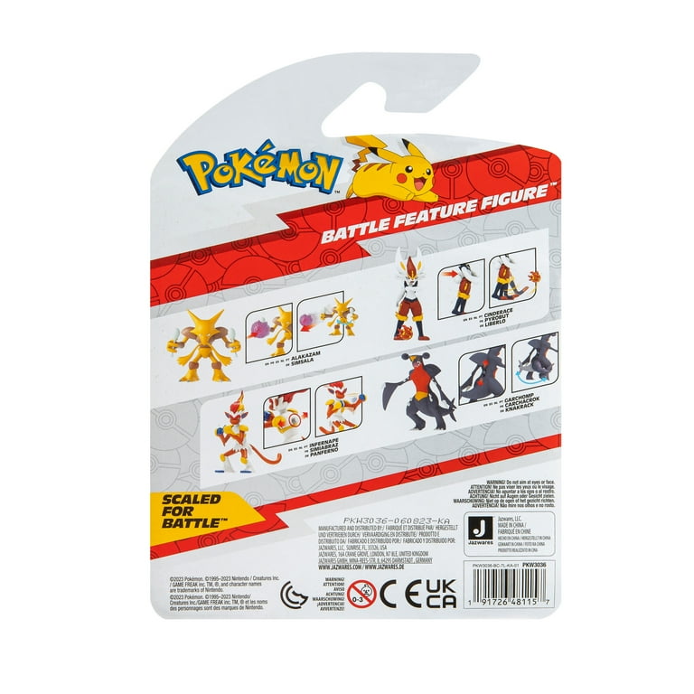 Pokemon Alakazam Battle Feature Figure - 4.5 inch Alakazam Battle Ready  Figure with Psychic Blast Accessory 