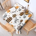 thumbnail image 2 of Fall Pumpkins Stars Pattern Square Tablecloth,Waterproof Square Table Cover,Wipeable Spillproof Washable Table Cover for Home Kitchen Party Decor 42"X42"(107x107cm), 2 of 6