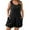 Black, variant on Htigea Clearance Womens Plus Size Jumpsuits Crew Neck Casual Sleeveless Solid Short Rompers with Pockets Today Sales Green XL