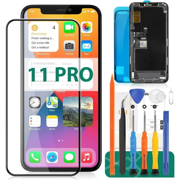 for iPhone 11 Pro Screen Replacement for iPhone 11 Pro LCD Digitizer 11 Pro Display Touch Sensor Assembly Accessories Kits A2215, A2160, A2217 (Incell,Black)