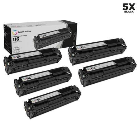 LD Remanufactured Toner Cartridge Replacement for Canon 116 1980B001AA (Black  5-Pack)