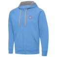 thumbnail image 2 of Men's Antigua Light Blue Tennessee Titans Victory Full-Zip Hoodie, 2 of 3