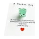 thumbnail image 2 of Bonita Tarjeta de Bolsillo de Resina con Forma de Perrito Pequeño, Tarjeta de Regalo Decorativa., 2 of 6