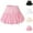 Pink, variant on uublik Girls Skirts Pink Mini Skirts High Elastic Waisted Tiered Ruffle Skirt Size 3T-13