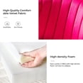 thumbnail image 4 of Wingback Dining Chair Small Velvet Makeup Vanity Chair Metal Legs Home Bedroom Fuchsia, 4 of 8
