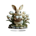 thumbnail image 3 of Easter Bunny Acrylic Tabletop Decor – Flat Desktop Sign for Office, Bedroom, Home or Café – Cute Spring Easter Decoration Gift, 3 of 6