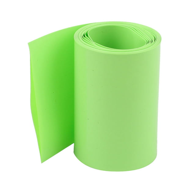 5M 64mm Largeur PVC Thermorétractable Enveloppe Jaune Vert pour AA Batterie