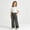 Black, variant on Girls Plaid Pants with Pockets Elastic Waist Drawstring Fall Fashion Casual Baggy Kids Wide Leg Pants Blue 8