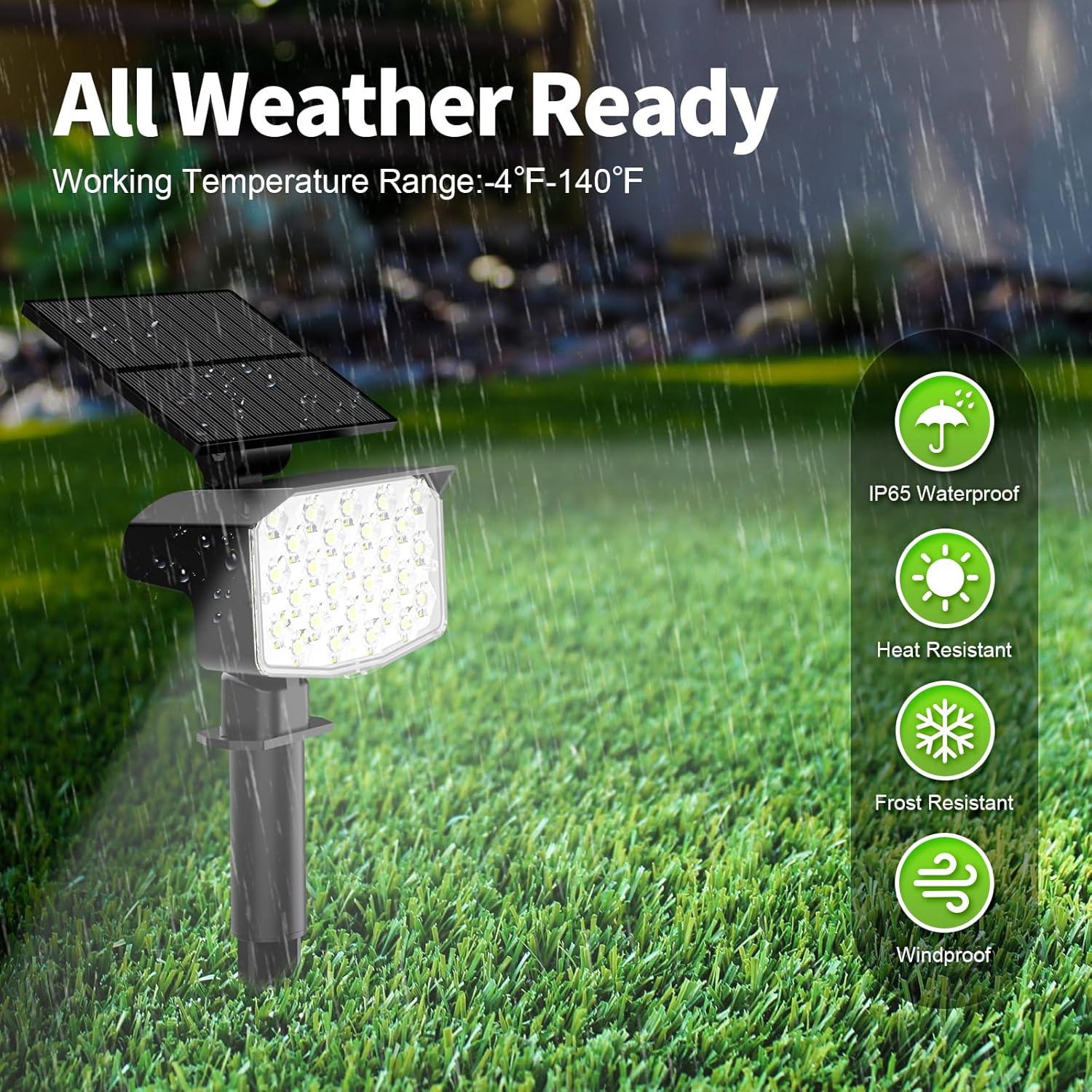 Solar Spot Lights Outdoor, 8 Pack, 3 Modes, Adjustable Landscape Solar Lights, IP65 Waterproof for Walkway, Yard, Garden, Driveway Security-Cool White
