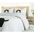 thumbnail image 5 of Ambesonne Animal Duvet Cover Sets, Penguin on Ice Need Help, 2-King, Black White and Sky Blue, 5 of 7