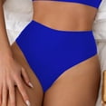 thumbnail image 6 of Women Sexy High Waist Swimming Briefs Solid Color Back Cutout Swim Trunks Quick-drying Bikini Bottom Swimwear, 6 of 7