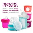 thumbnail image 6 of Boon Nursh Reusable Silicone Pouch Baby Bottle, Air-Free Feeding, Pink Multi Pack 4 Oz 3 Pk, 6 of 9