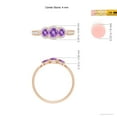 thumbnail image 4 of ANGARA Natural 0.25 Ct. Amethyst with Diamond Classic Ring in 14K Rose Gold for Women (Ring Size: 3), 4 of 9