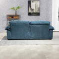 thumbnail image 5 of Chenille Sofa Small Sofa Loveseat Deep Seat Sofa Couch with 2 Throw Pillows , Memory Foam for Living Room Apartment Office Lounge-Blue, 5 of 7