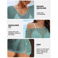thumbnail image 2 of Vestido de playa de ganchillo con cobertura en traje de baño, color verde menta, 2 of 7