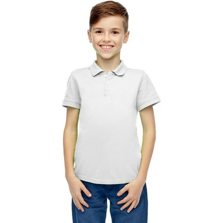 DDI 2267333 Boys' White Short Sleeve Polo Shirt - Size 5 Case of 36 ...