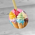 thumbnail image 3 of Ice Cream Cone Up Close Colorful Novelty Ice Cream Cones Lover Summer Design Novelty Glossy Ceramic Christmas Ornament Xmas Holiday Tree Gift Decor, 3 of 3